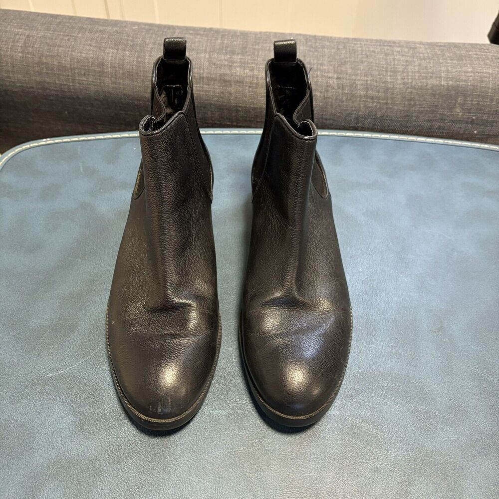 Cole Haan Womens Landsman Boot Size 9 Black Leather Chelsea Bootie Casual Comfy